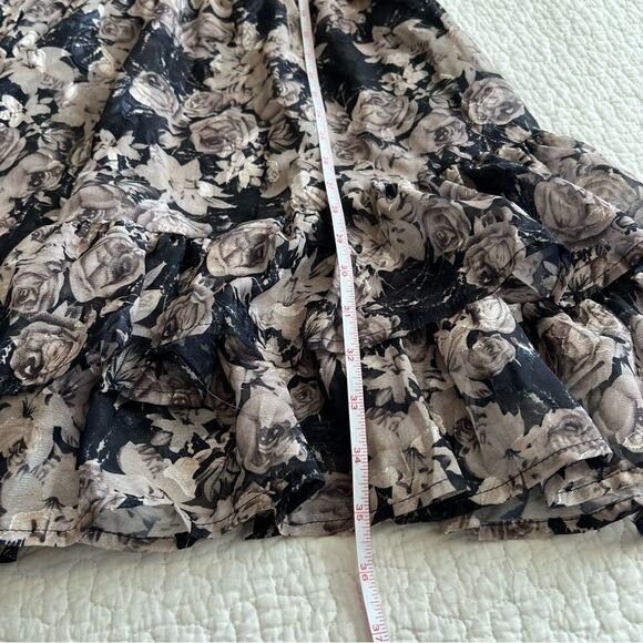 ✨ Dizzy Lizzy Women’s Gray Floral Mini Dress Large - Picture 12 of 12